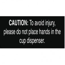 COFFEE CUP CAUTION DECAL (150 X 40)