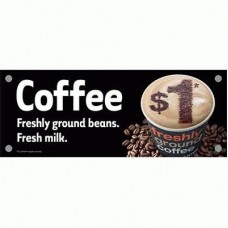 COFFEE ZONE-BULK HEAD SIGN (HOLE PLACEMENT 25MM) 890 X 250