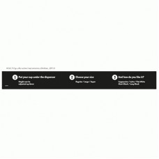 COFFEE ZONE-MACHINE INSTRUCTIONS DECAL (3 STEPS)-40 X 420