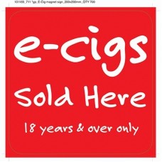 E-CIG MAGNET SIGN (VIC, NSW & ACT)