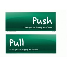 DOOR SIGNAGE-PUSH / PULL RIGHT DOOR D/SIDED DECAL(310 X 110)