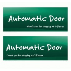 DOOR SIGNAG-AUTOMATIC DOOR LEFT DR DBLE SIDED DECAL(310X110)