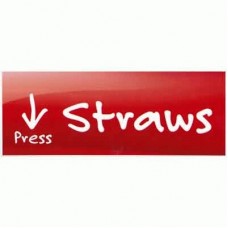 MISCELLANEOUS SIGNAGE-STRAWS DECAL (180 X 70)