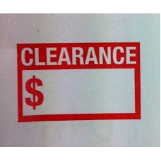 CLEARANCE STAND-CLEARANCE STICKER (500 PER ROLL) (25 X 15)
