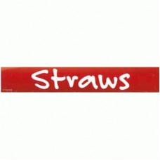 MISCELLANEOUS SIGNAGE-STRAWS DECAL SMALL (115 X 20)