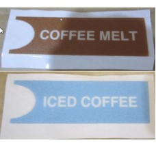 COFFEE MACHINE BUTTON DECALS-ICED COFFEE & COFFEE MELT ONLY