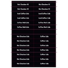 CONDIMENT DECAL SET-LABELS A4 SHEET (210 X 83)