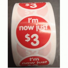 FOTG PRICE MARK DOWN STICKER $3 30 X 30