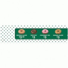 KRISPY KREME-4 DONUT DOOR PRICE DECAL 330 X 75 LHS