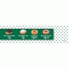KRISPY KREME-4 DONUT DOOR PRICE DECAL 330 X 75 RHS