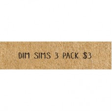 OPEN FACE PIE TICKET 85 X 30 $3 DIM SIM PACK