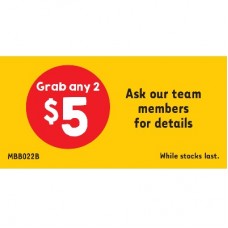 FLIPPER TICKETS 27 X 55 ANY 2 FOR $5