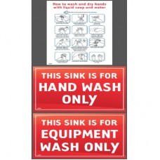 SINK SIGNAGE-SET OF 3