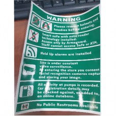 WARNING DECAL-NO RESTROOM (210 X 297)