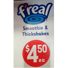 F'REAL SMOOTHIE & THICKSHAKES $5 EACH