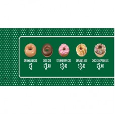 DESC DOOR DECAL LHS 10 DONUTS WA ONLY SIZE 430 X 120