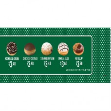 DESC DOOR DECAL RHS 10 DONUTS WA ONLY SIZE 430 X 120