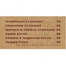 BAKERY MENU A5 DECALS VIC