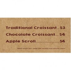 BAKERY MENU A5 DECALS NSW