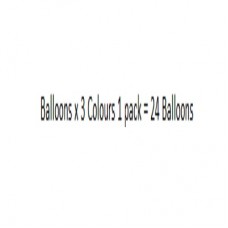 BALLOONS X 3 COLOURS 1 PACK = 24 BALLOONS