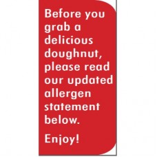 KK DOOR ALLERGEN DECAL RHS 70 X 210