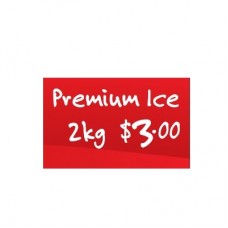 ICE SIGNAGE-A5 DECAL RED PREMIUM ICE 2KG $3